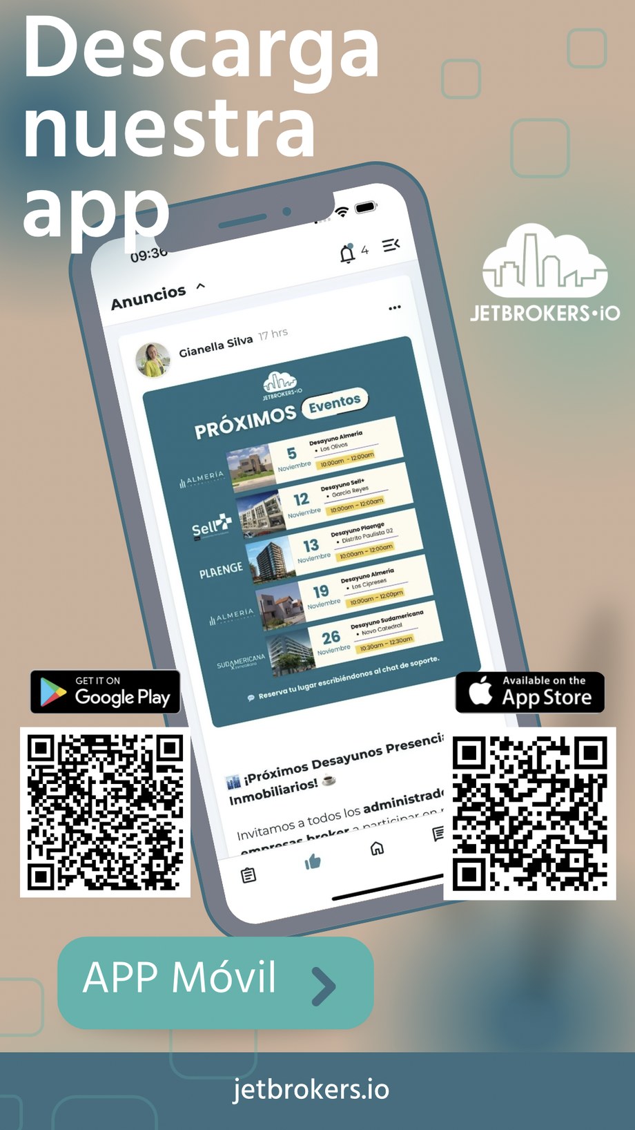 Descarga la app de JetBrokers — disponible en Google Play y App Store